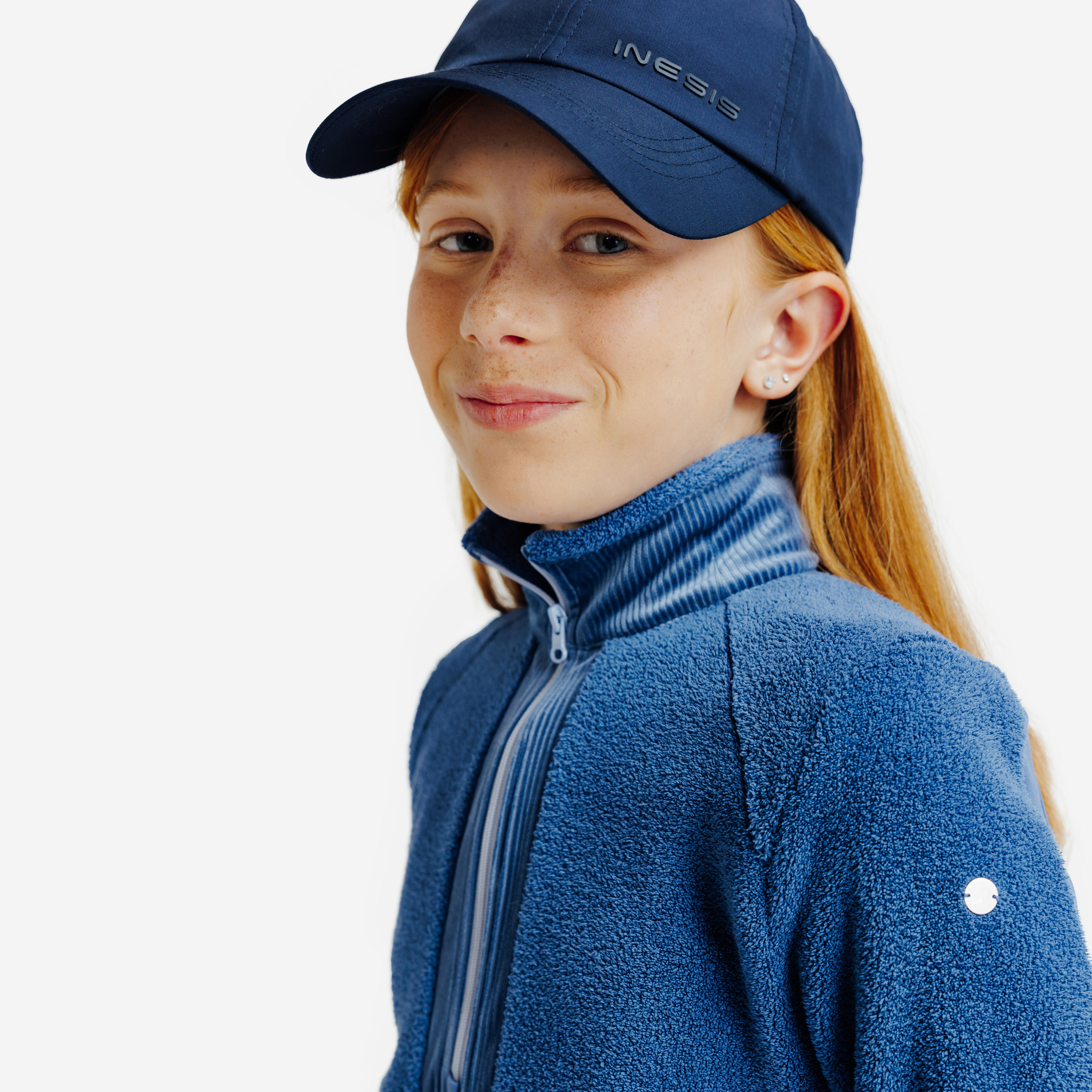 Chandail d’équitation en polaire 1/2 zip enfant - FOUGANZA