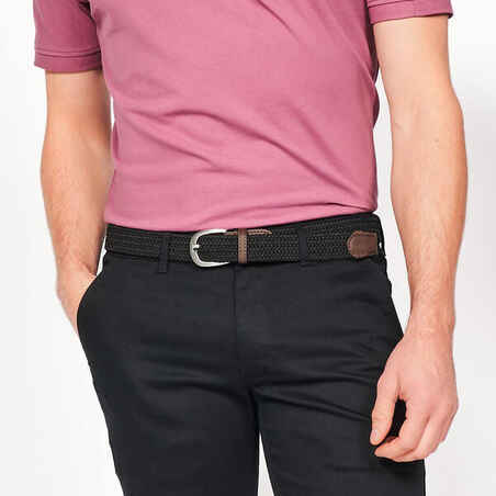 Golf Elastic & Stretchy Braided Belt - Black