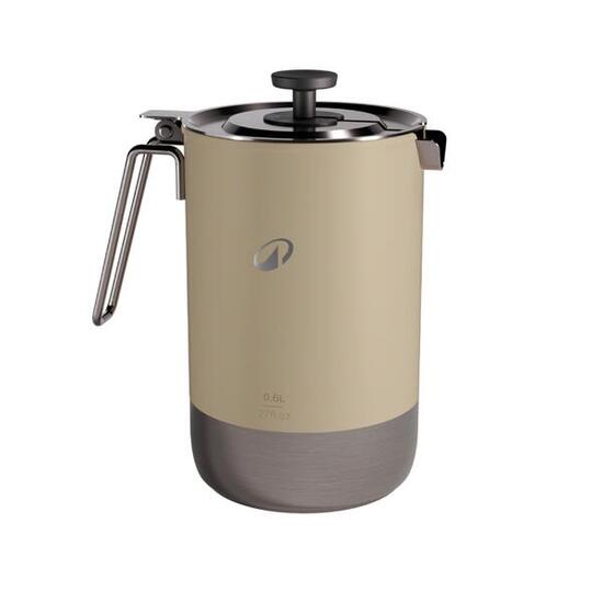 Cafetière portable 3 en 1 de camping, bouilloire et théière, 0.6L à 0,8L, inox.