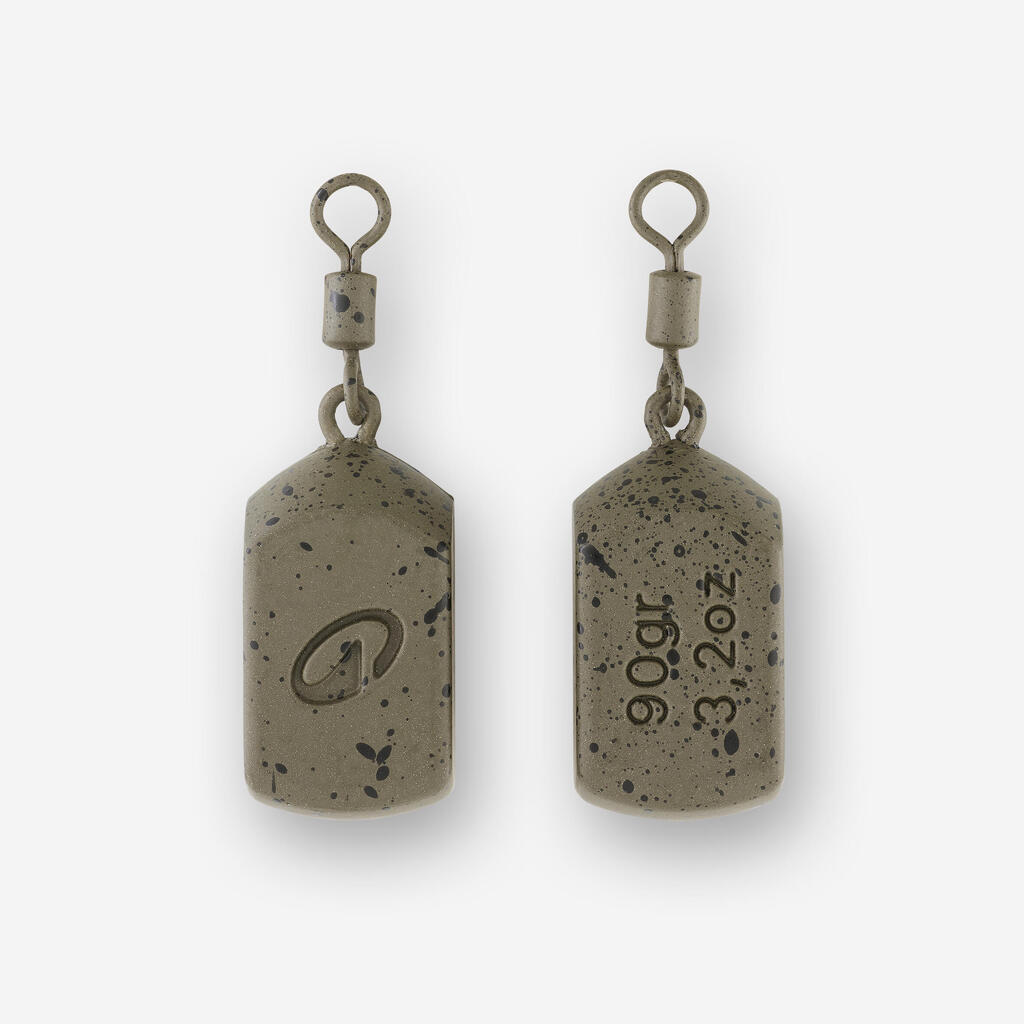 Carp Fishing Square Weights 70g (x2)