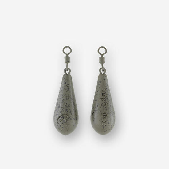 Plombs pêche de la carpe plombs distance 80g (x2)