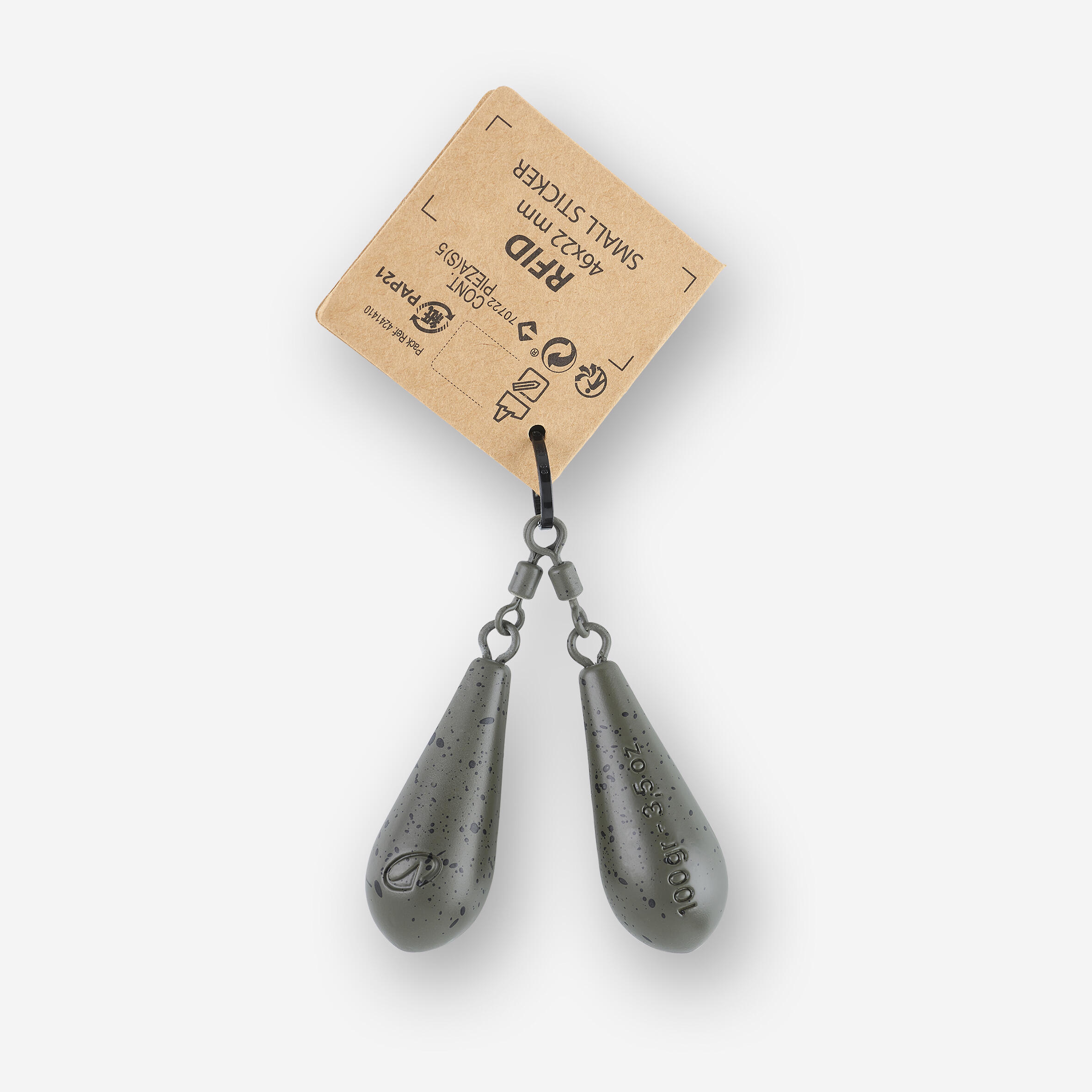 Plombs pêche de la carpe plombs distance100g (x2) 4/4