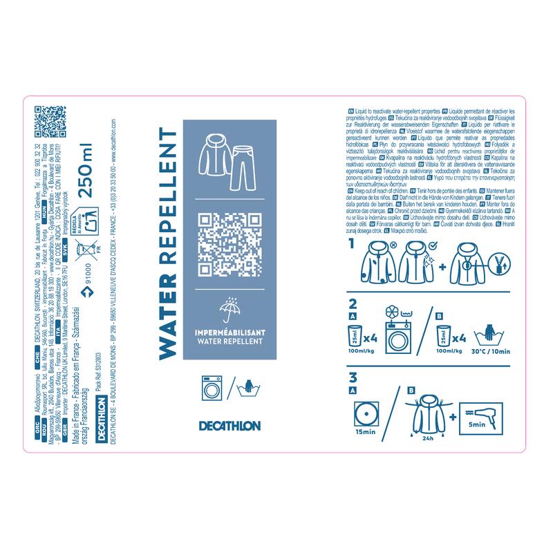 Lichid Reimpermeabilizant pentru Textile de folosit la Mașina de spălat 250ml