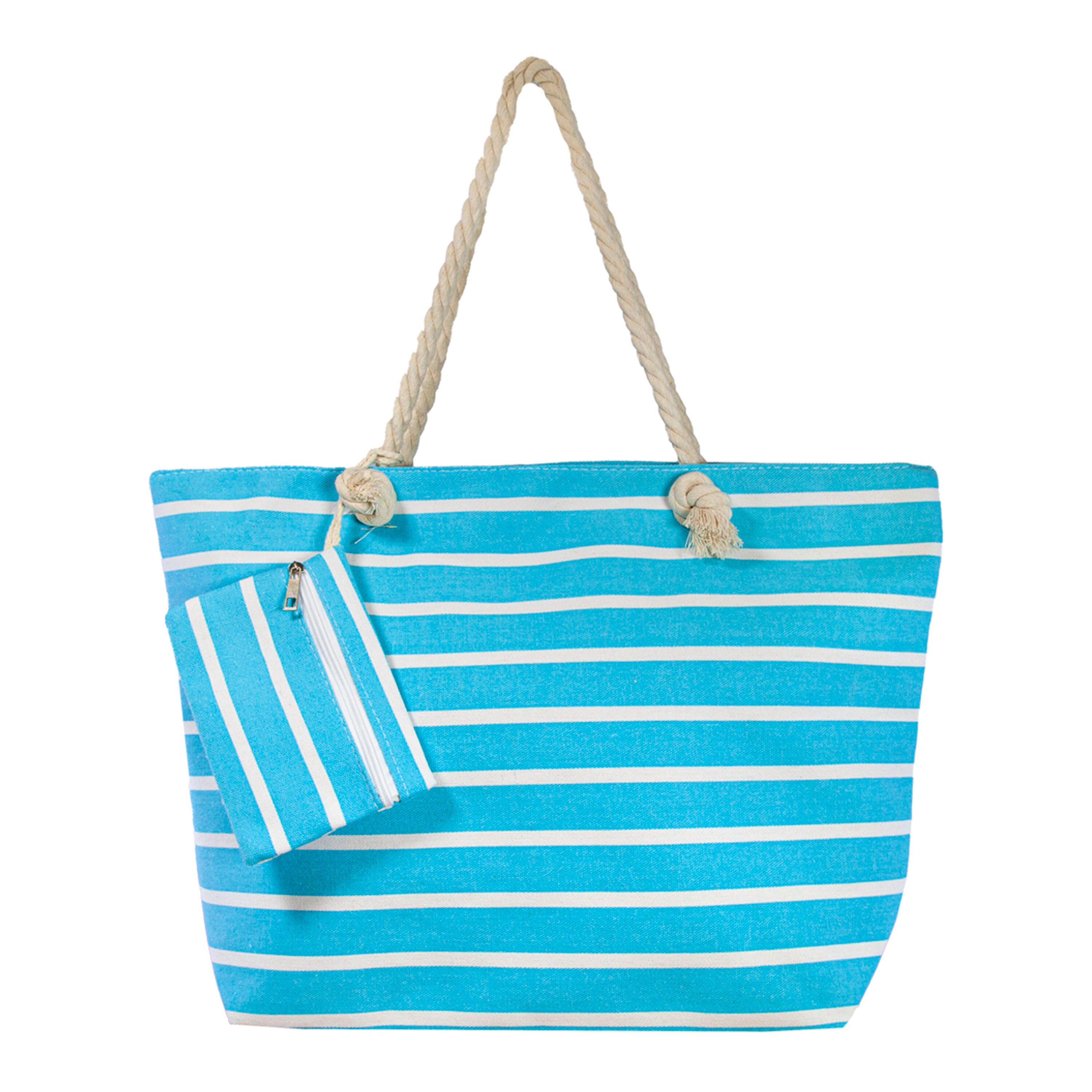 Saco de praia azul turquesa