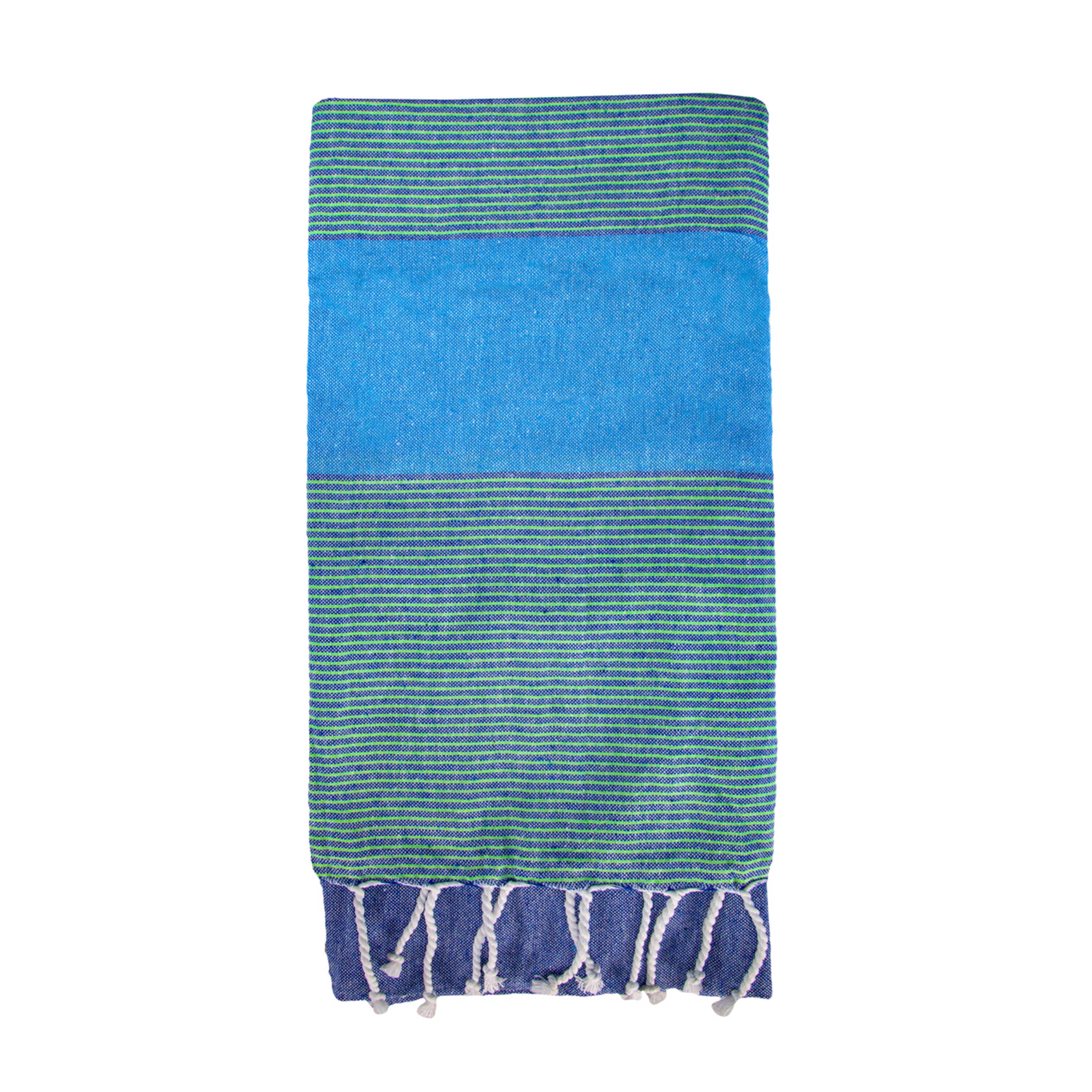 Toalha Praia Paréo 140x190 Azul e Verde 2/6