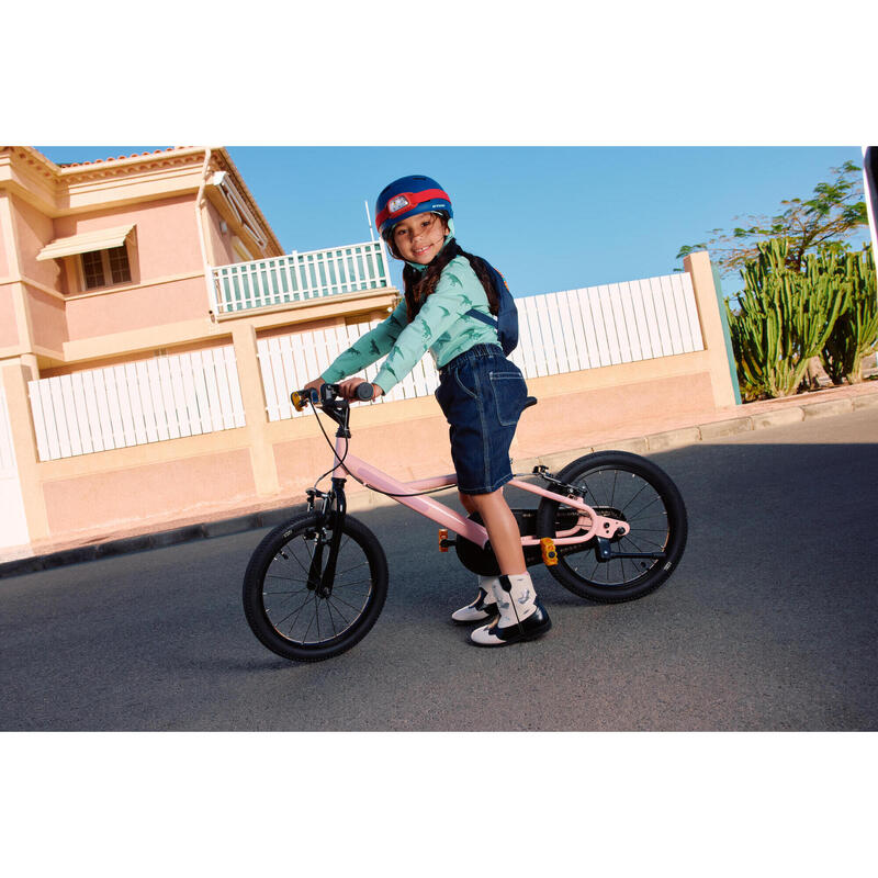 Bicicletă 16 inch 4-6 ani DISCOVER 500 Roz Copii