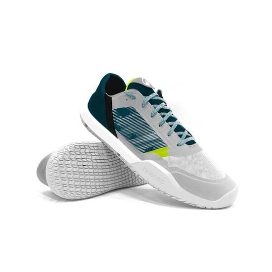 Chaussures basket de pont homme, 500 vert jaune