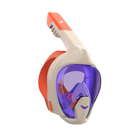 Маска Easybreath для снорклінгу для дітей 6-10 років з сумкою лавандова