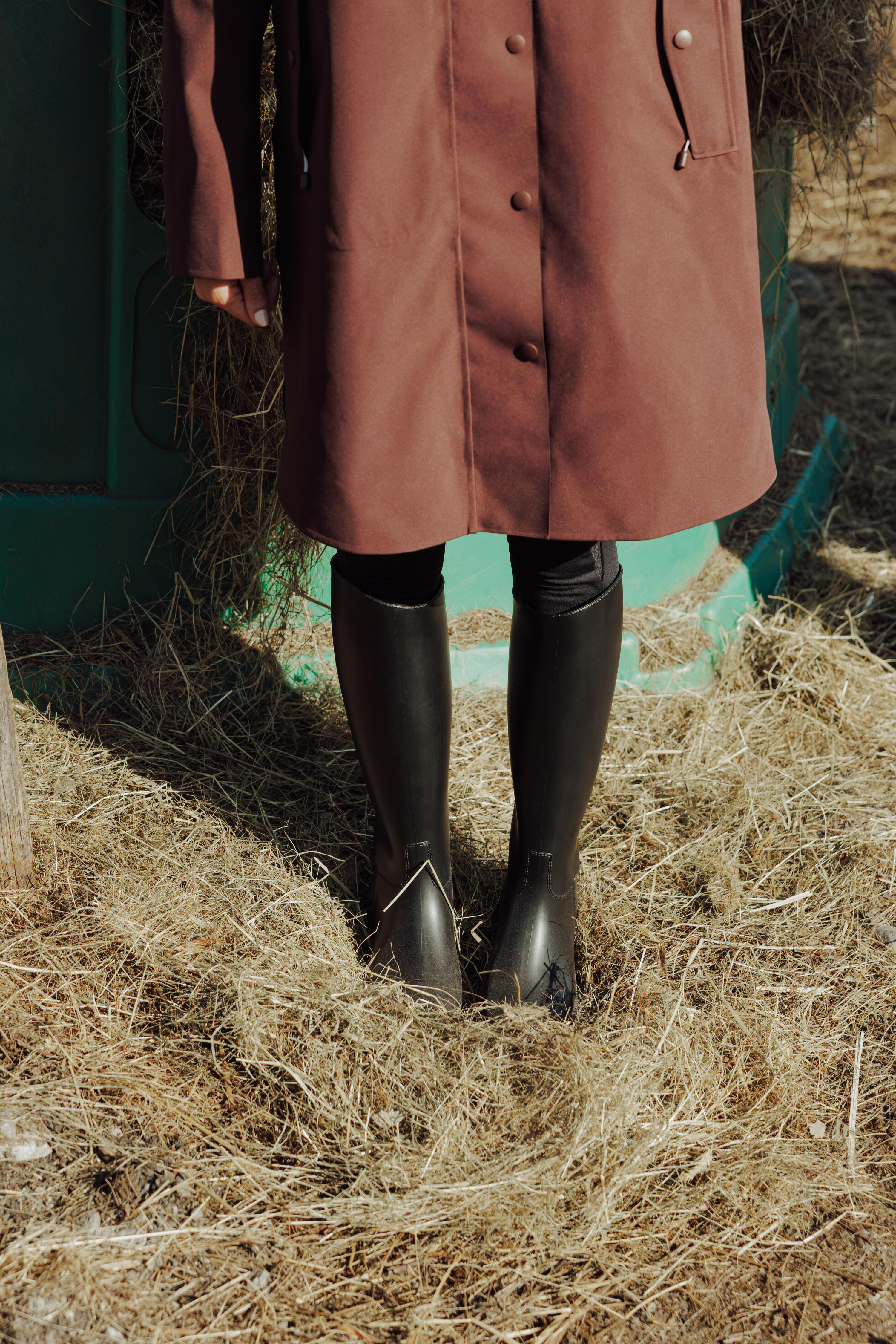 Bottes d'équitation synthétiques - 100 noir 8/9