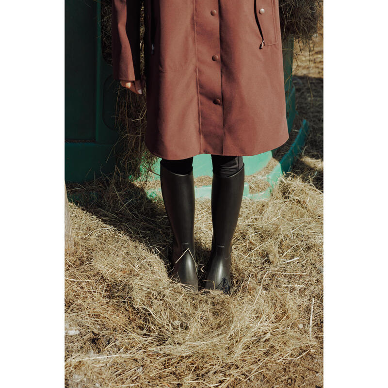 Bottes équitation synthétiques Adultes - 100 noires