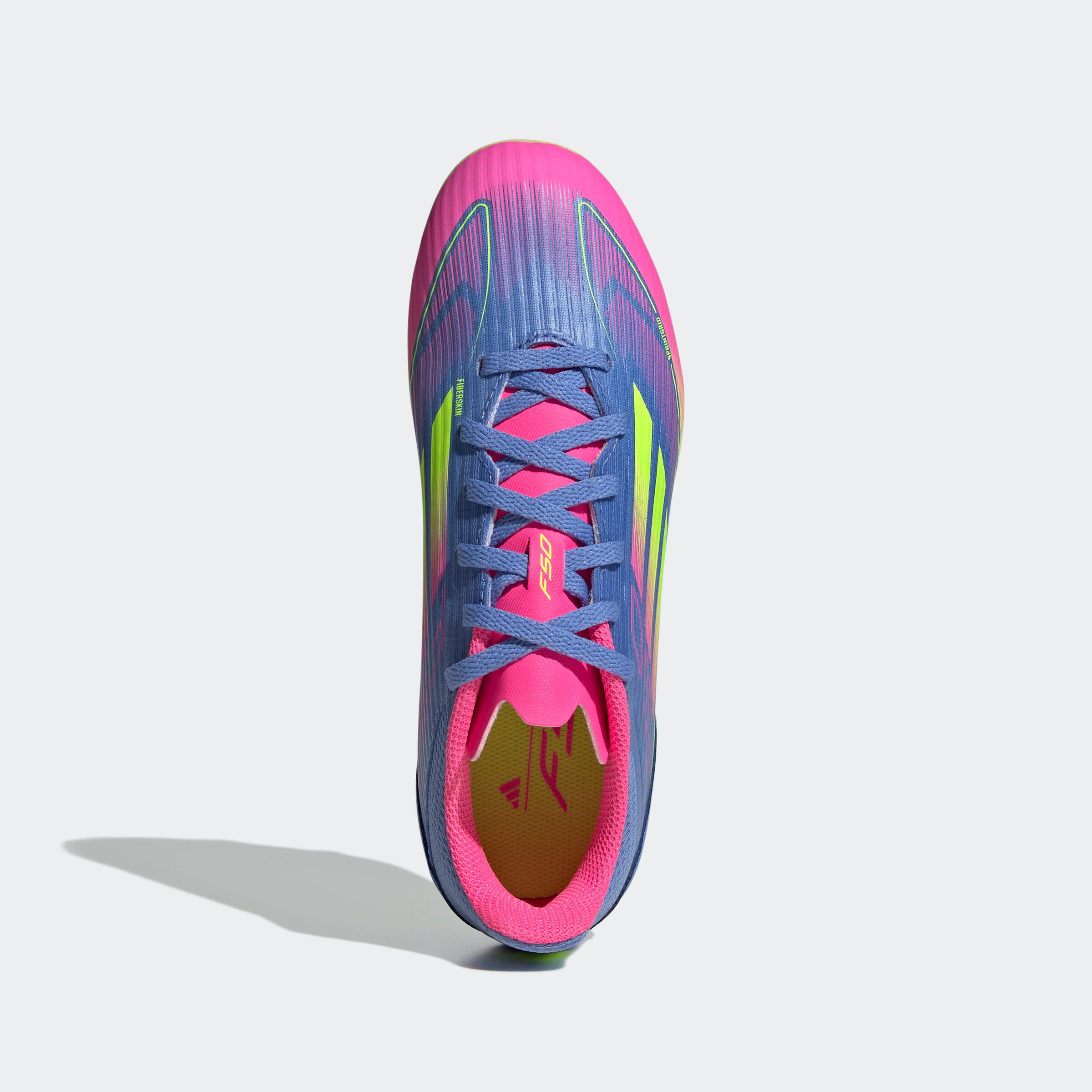 adidas F50 League FG/MG voetbalschoenen kind blauw/roze/geel 6/11