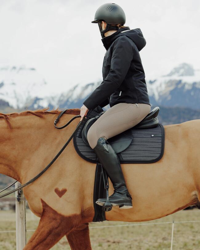 Leggings Equitación Térmicos Mujer Badanas Silicona Marrón Pizarra