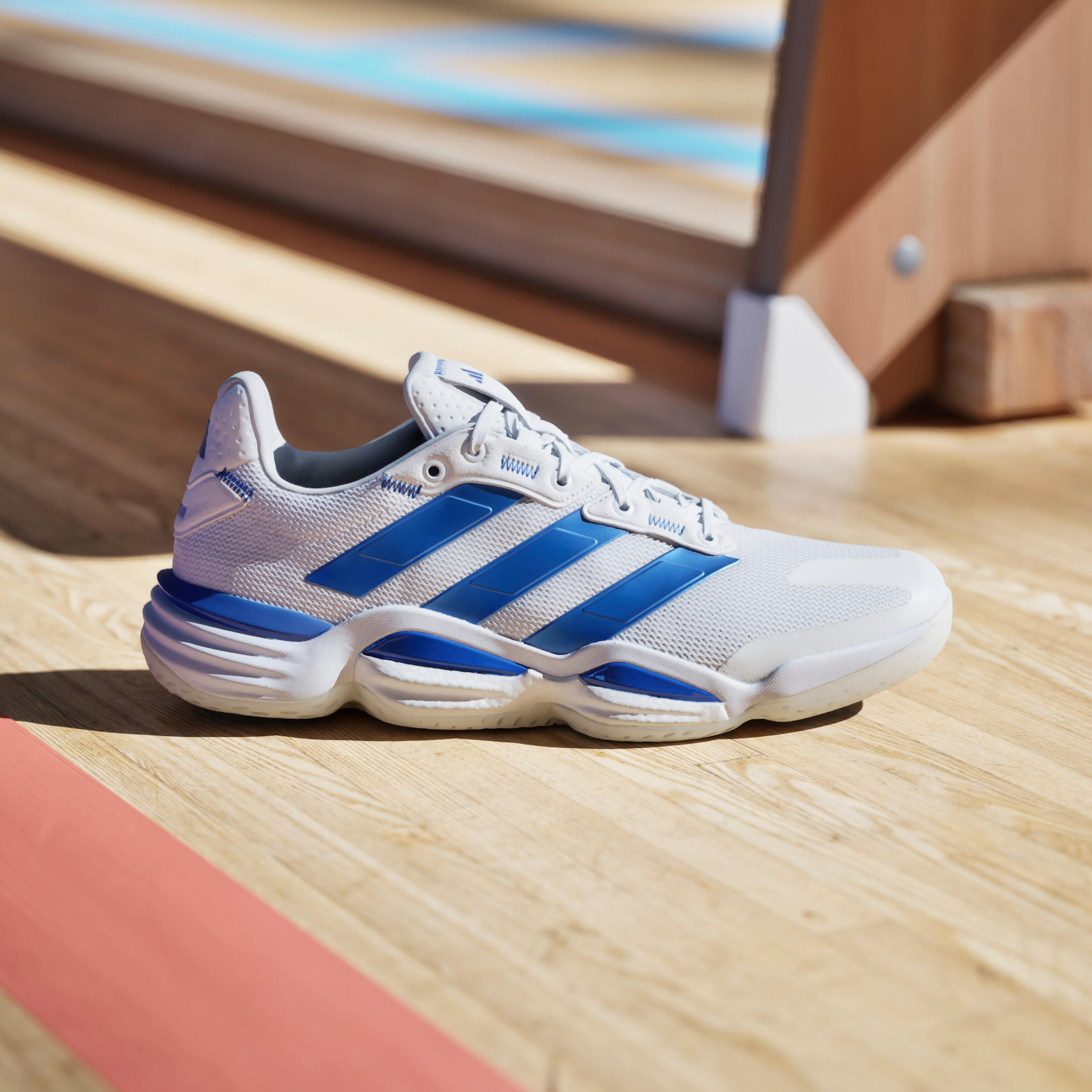 Scarpe pallamano adulto ADIDAS STABIL 16 bianco-blu 10/24
