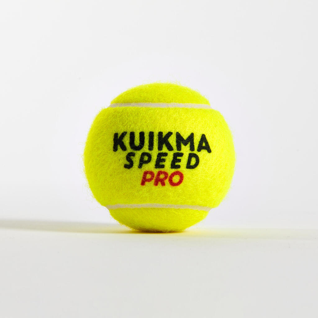 Balle de tennis vive tube de 4 balles, Kuikma Speed pro