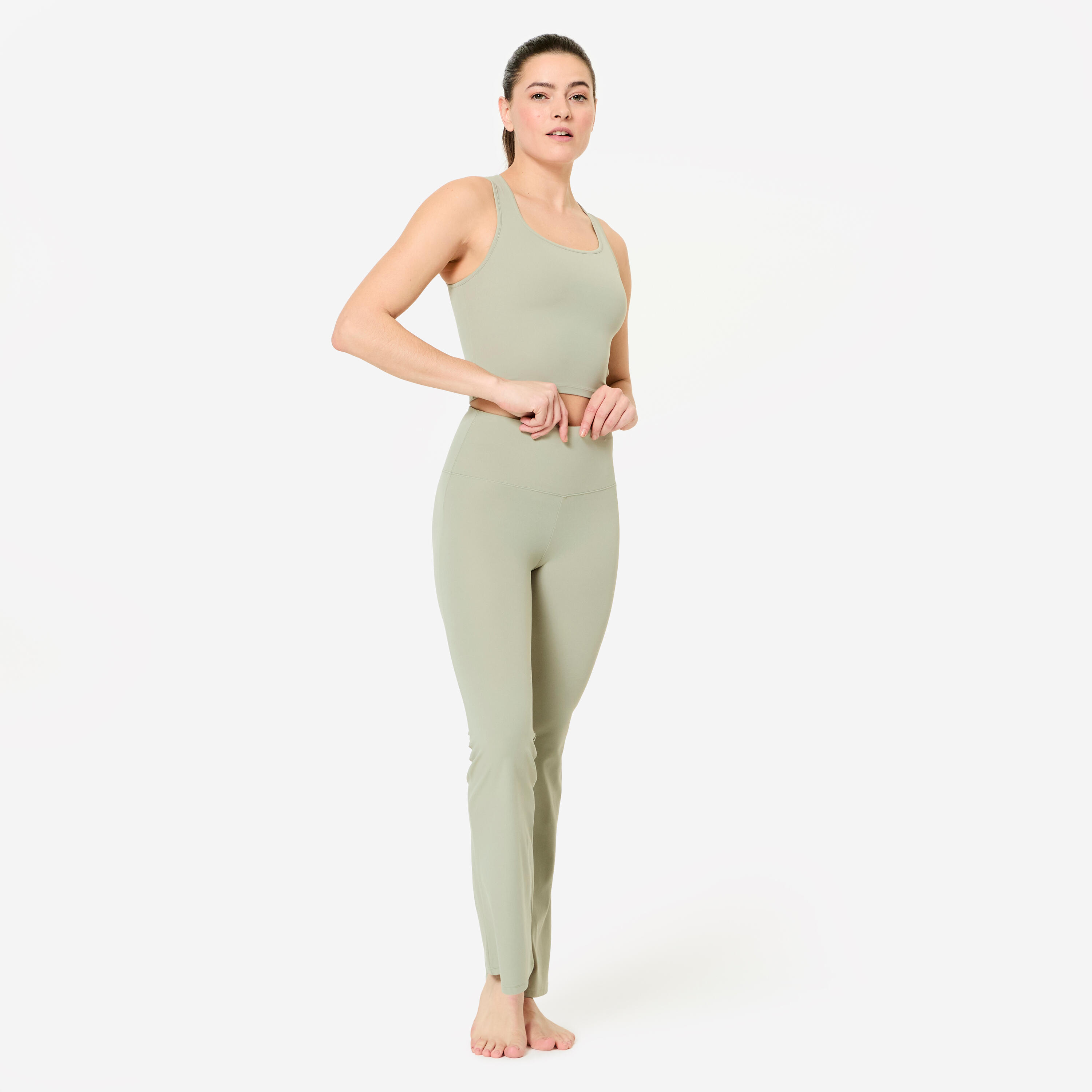 Spodnie fitness damskie Domyos flare 2/8