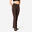 Pantalon de fitness évasé taille haute femme, marron