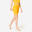 Cycliste de fitness slim taille haute femme, jaune