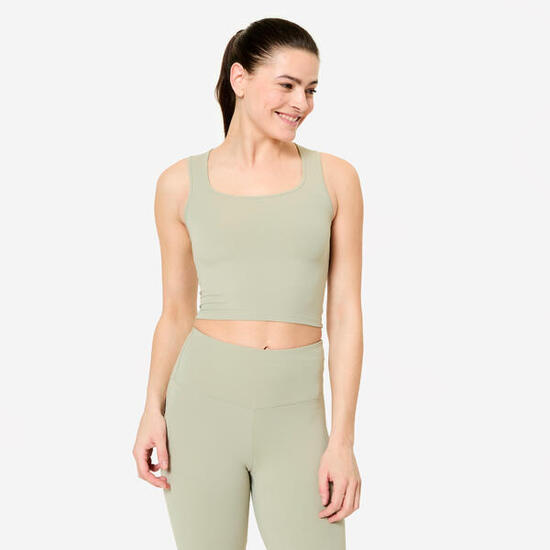 Débardeur de fitness encolure carrée femme