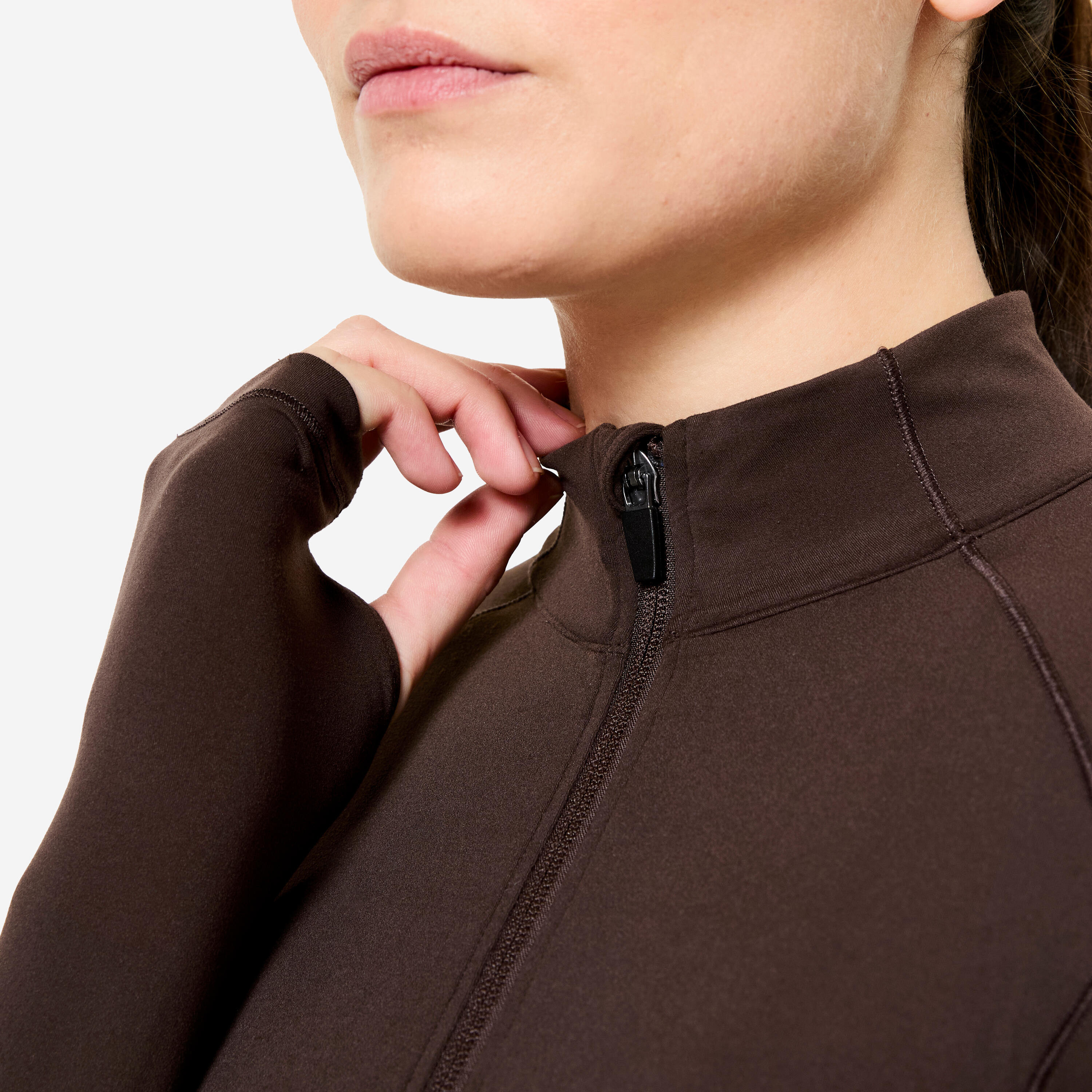 Felpa donna palestra con zip traspirante 5/7
