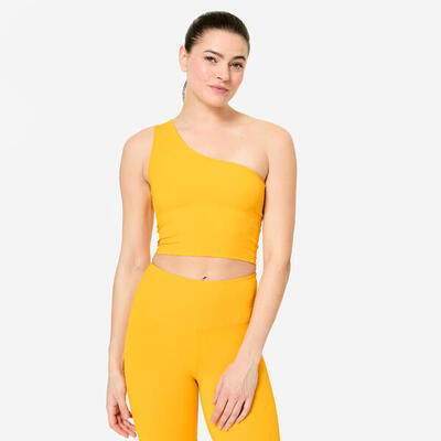 Canotta donna palestra slim fit cropped