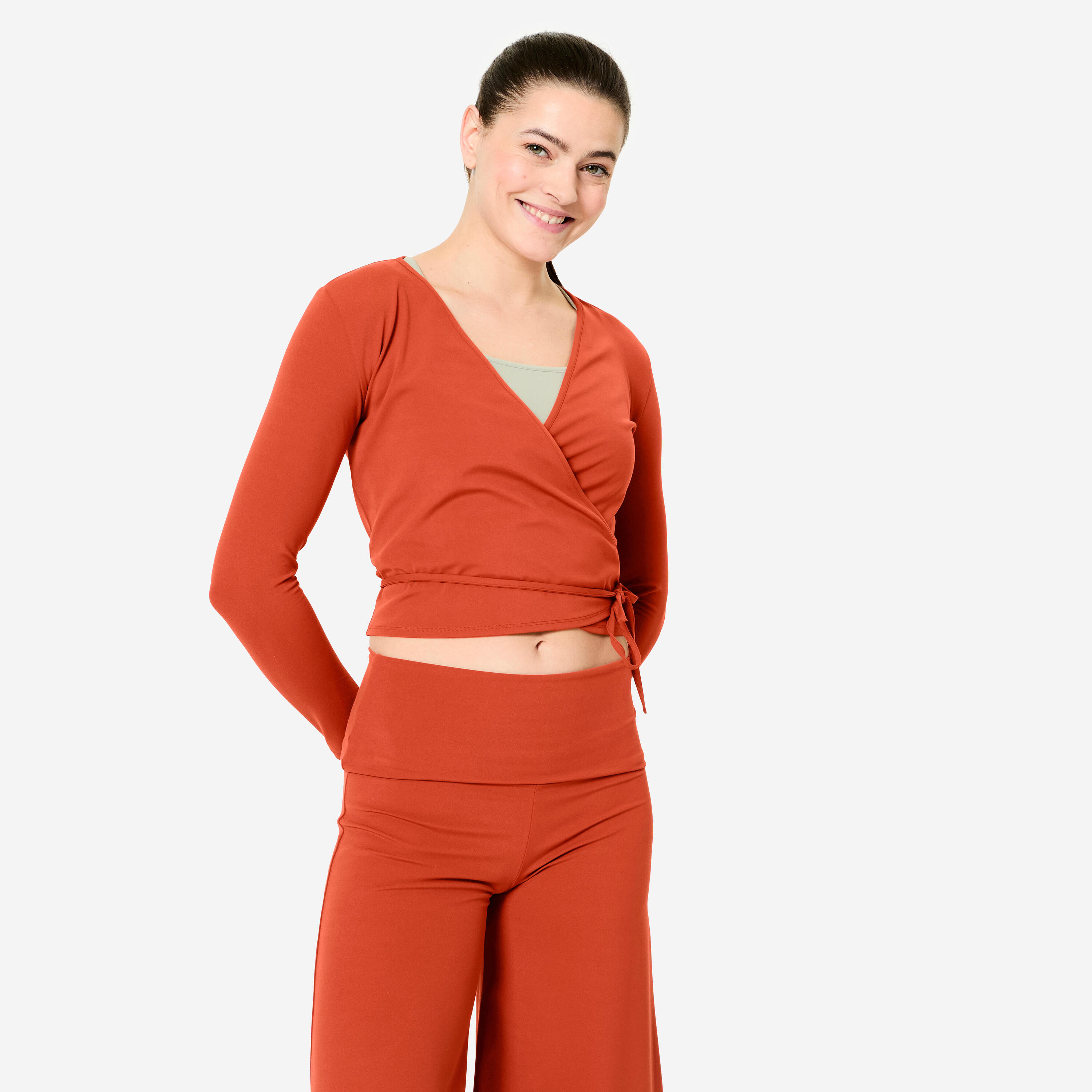 DOMYOS Chaqueta Cruzada Deportes Suaves Mujer