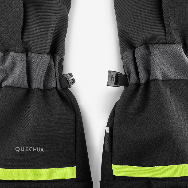 Gants de ski chauds enfant 6-14 ans, SKI500 LONG gris