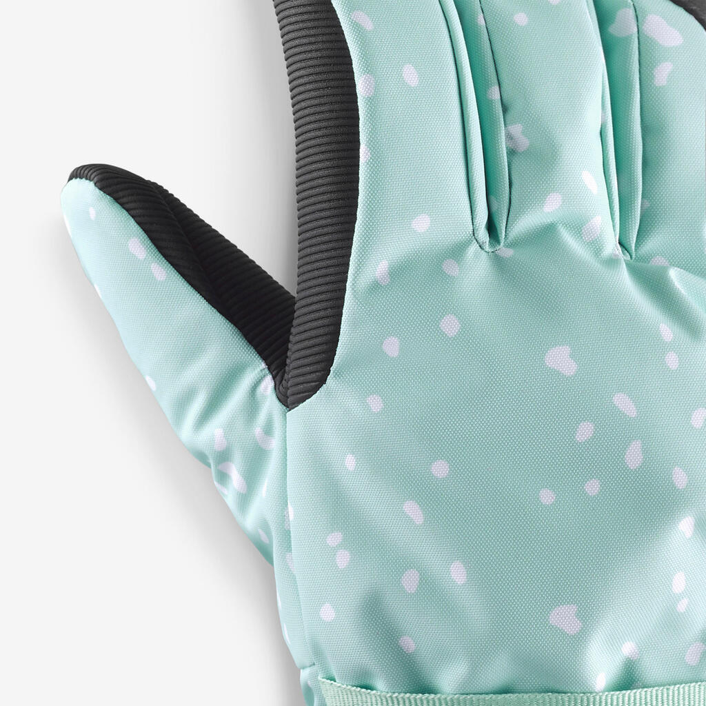 Παιδικά γάντια σκι, 6-14 ετών, από ανακυκλωμένο υλικό, GL 500-Μπλε πουά