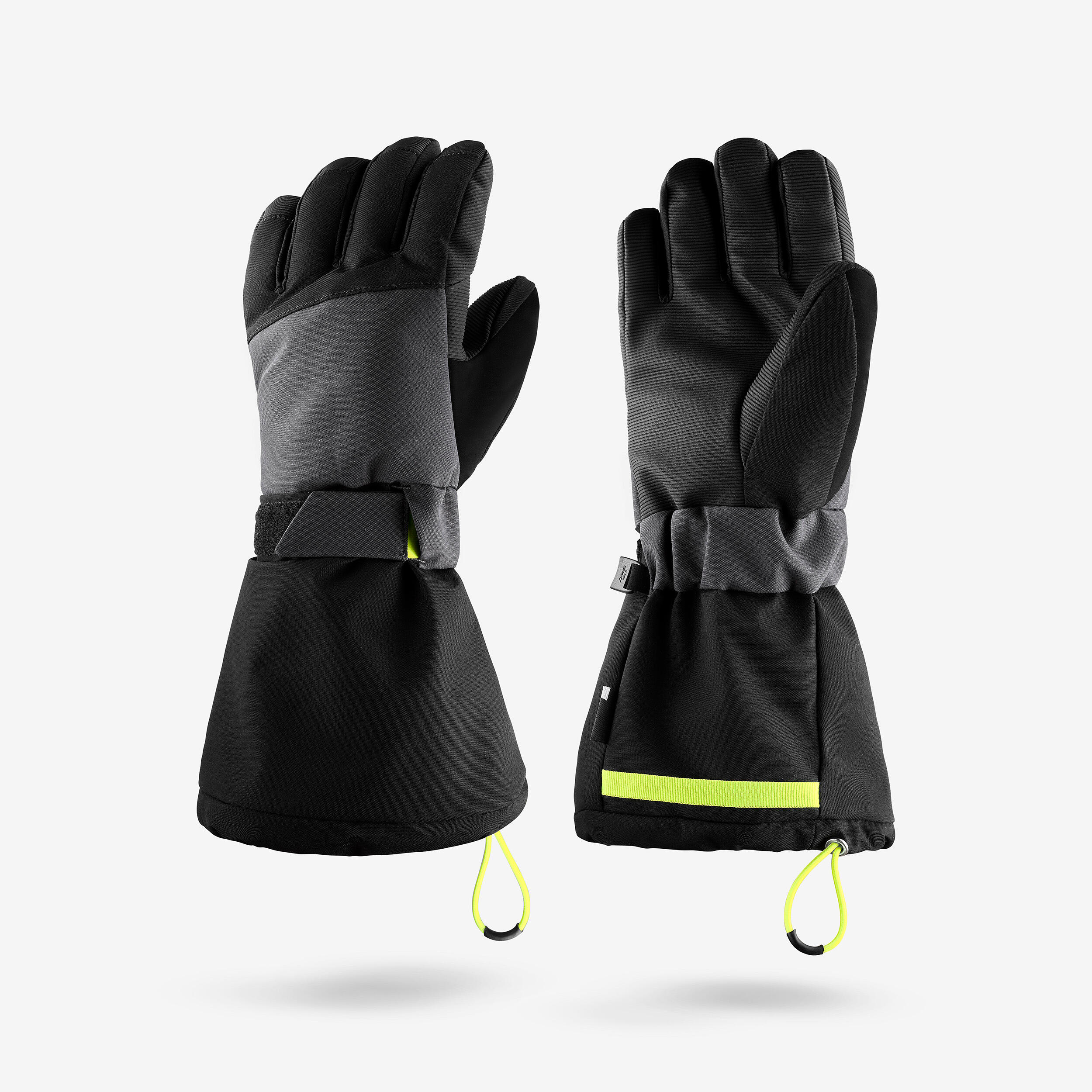 Gants imperméables chauds enfant - ski 550 noir - WEDZE