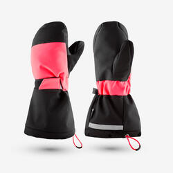 MOUFLES DE SKI ENFANT CHAUDES ET IMPERMEABLES - 550 NOIRS JAUNES FLUO