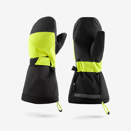 MOUFLES DE SKI ENFANT CHAUDES ET IMPERMEABLES - 550 NOIRS ROSES FLUO