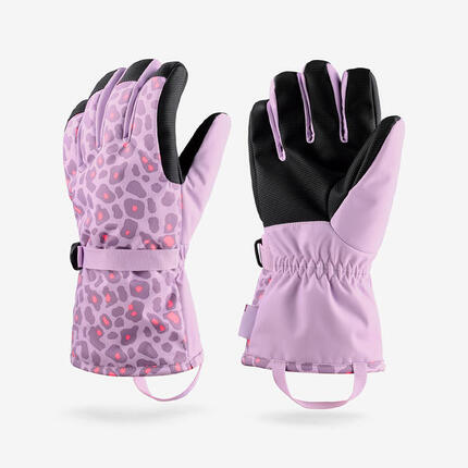 Gants de ski enfant 6-14 ans à partir de 29 % de polyester recyclé, GL 500 lilas