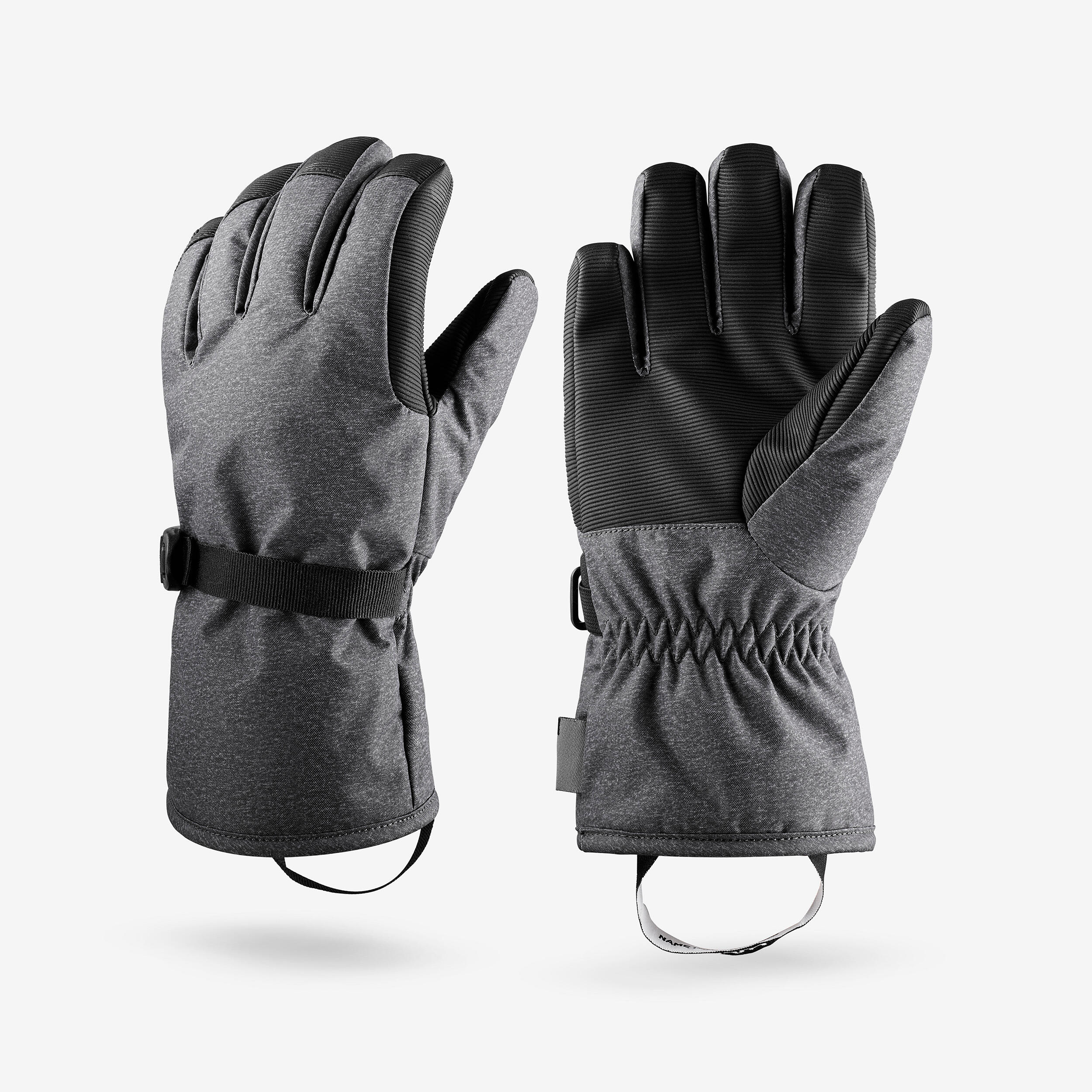 Kids’ skiing gloves, 6-14 years, made from recycled material, GL 500 - Black