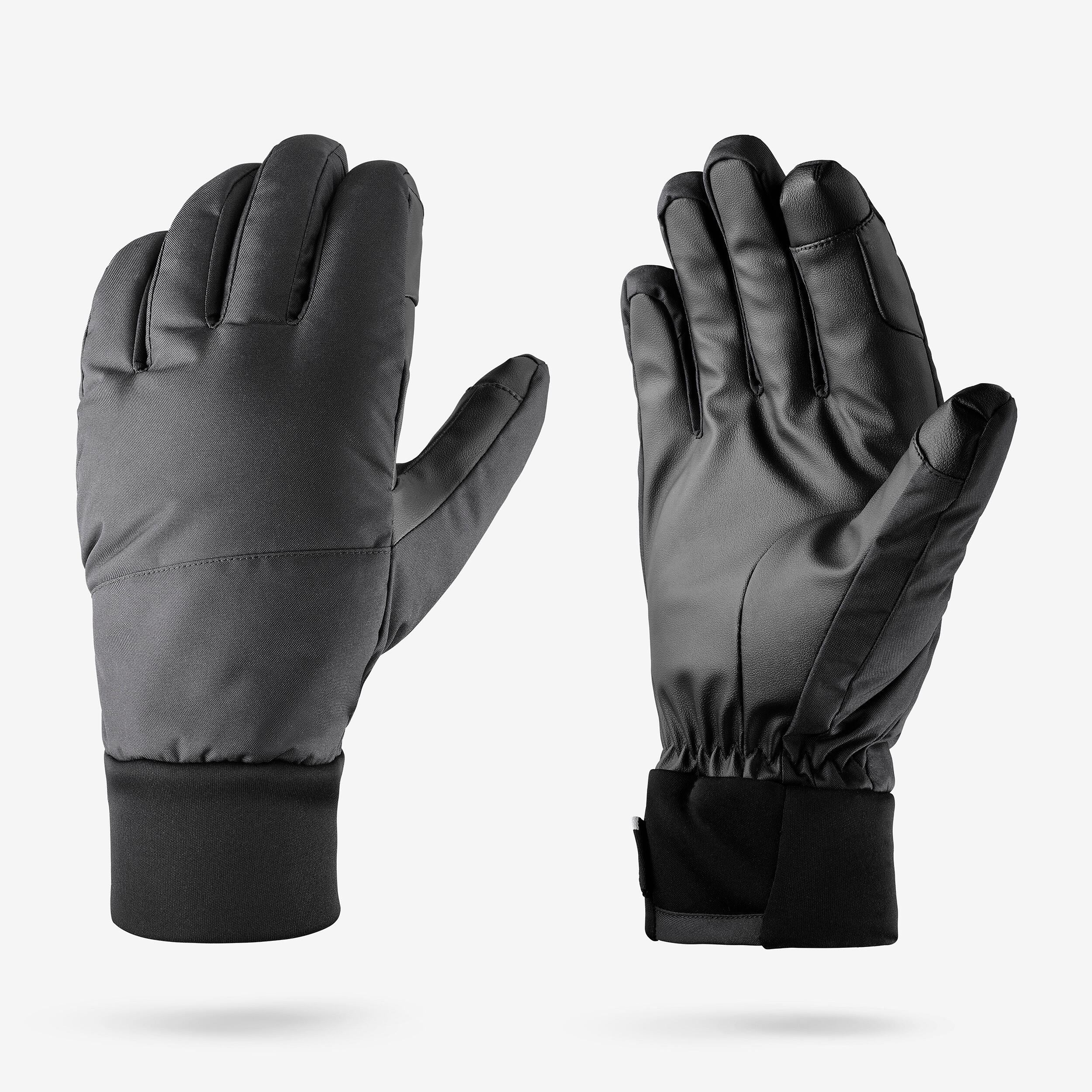 Adult Ski 100 Waterproof Gloves 
 - BLACK