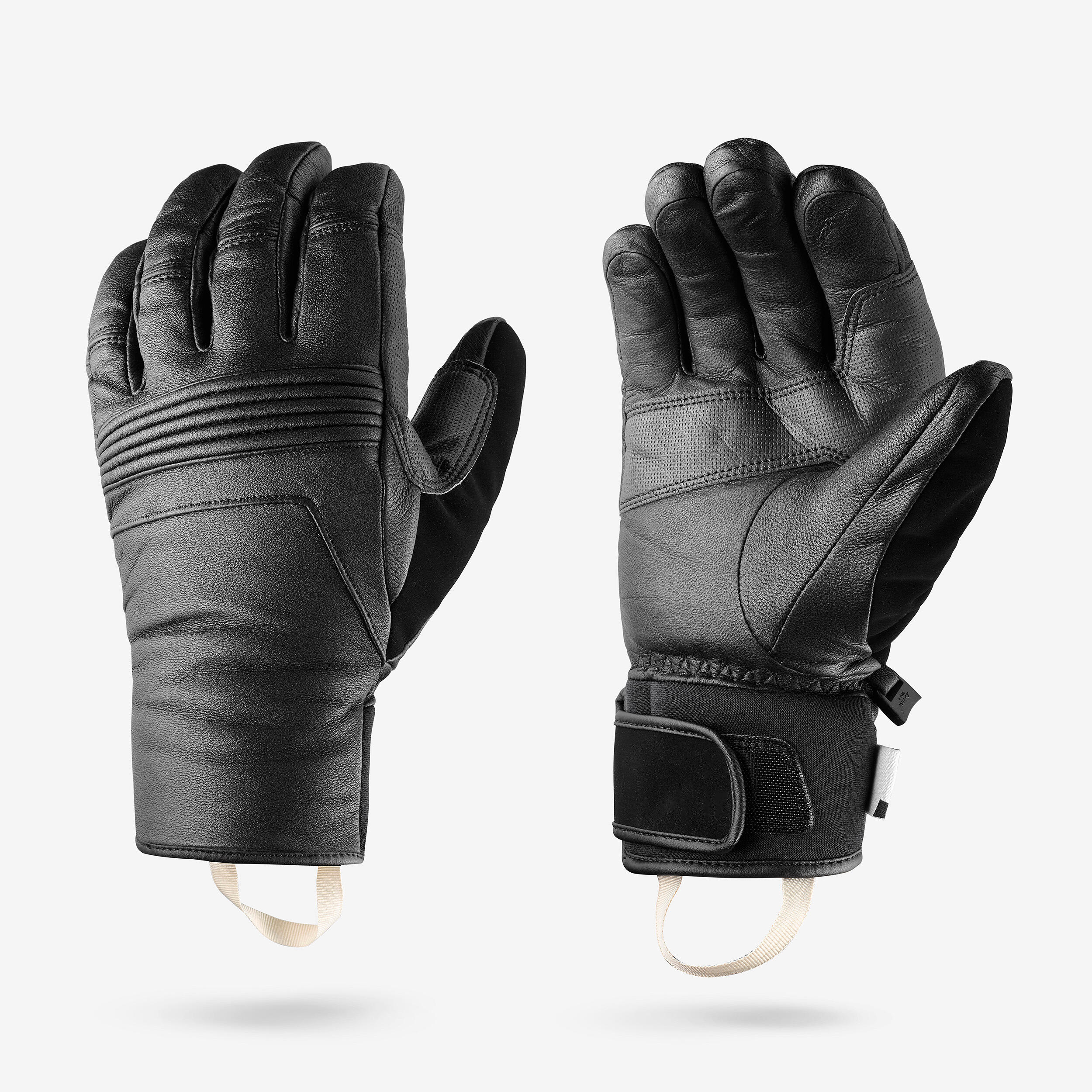 Gants en cuir chauds – ski 900 noir - WEDZE