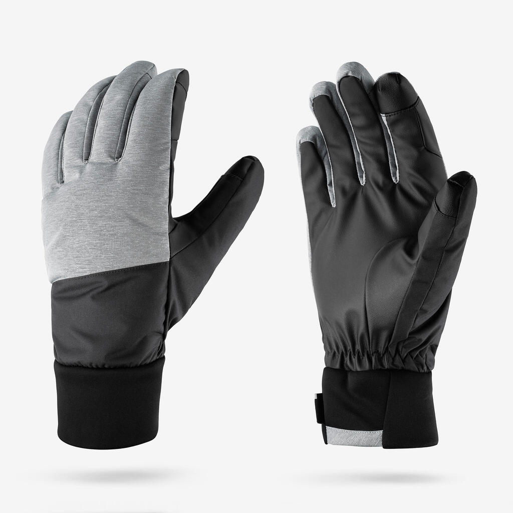 Γάντια Ενηλίκων για Σκι 100 - Pearl Grey και Μαύρο