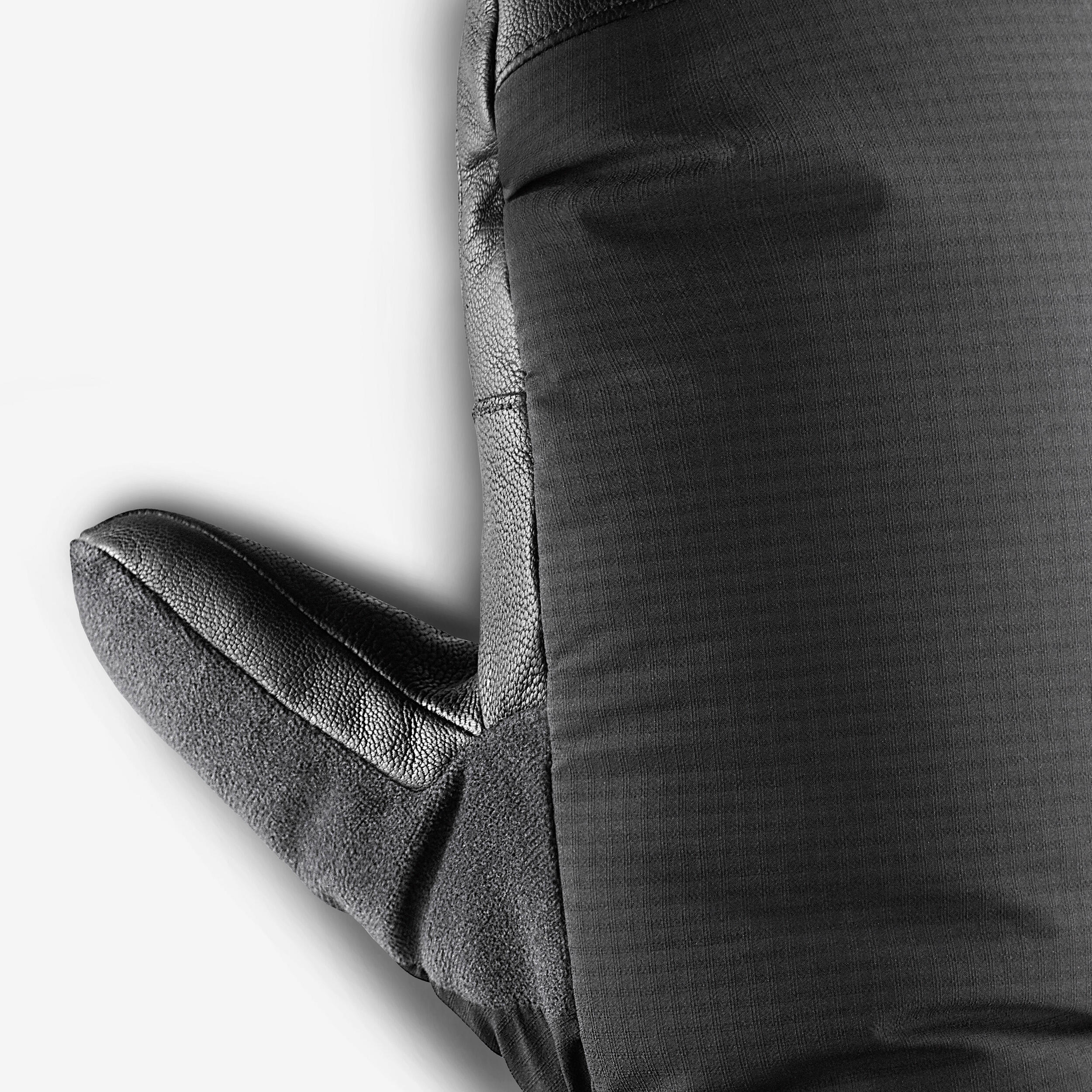 Adult warm ski mittens, SKI500 - Black