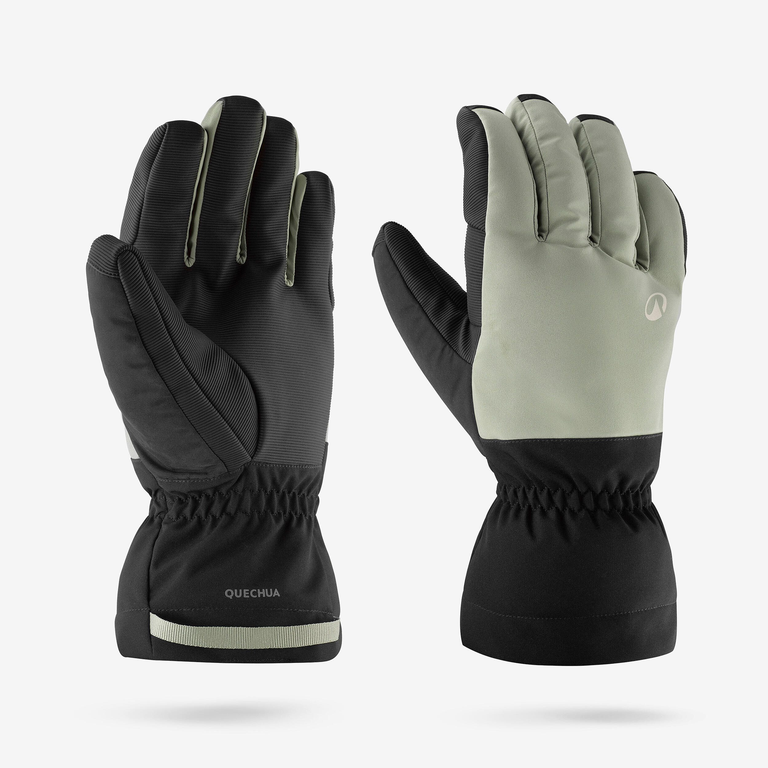 Adult warm ski gloves GL500 - Green 2/6