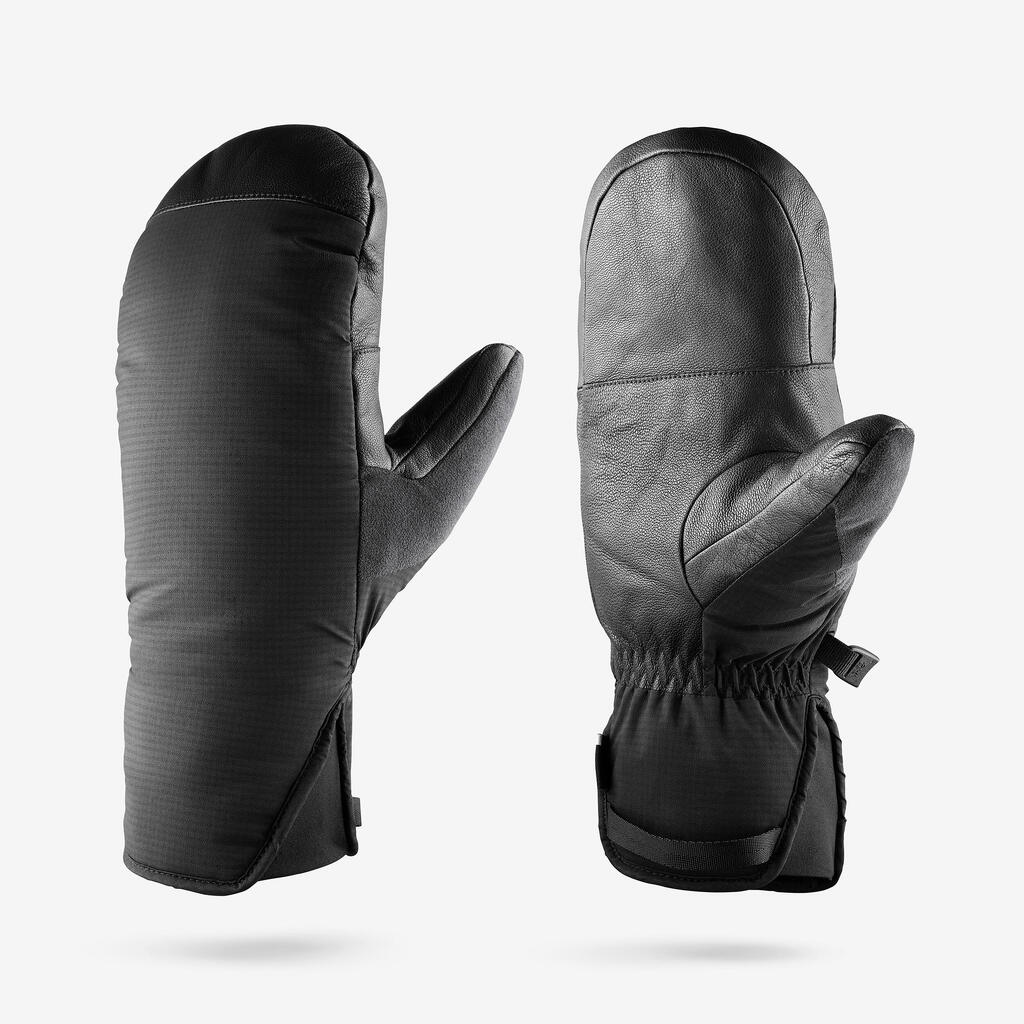 Skihandschuhe Fäustlinge Erwachsene warm - 500 schwarz