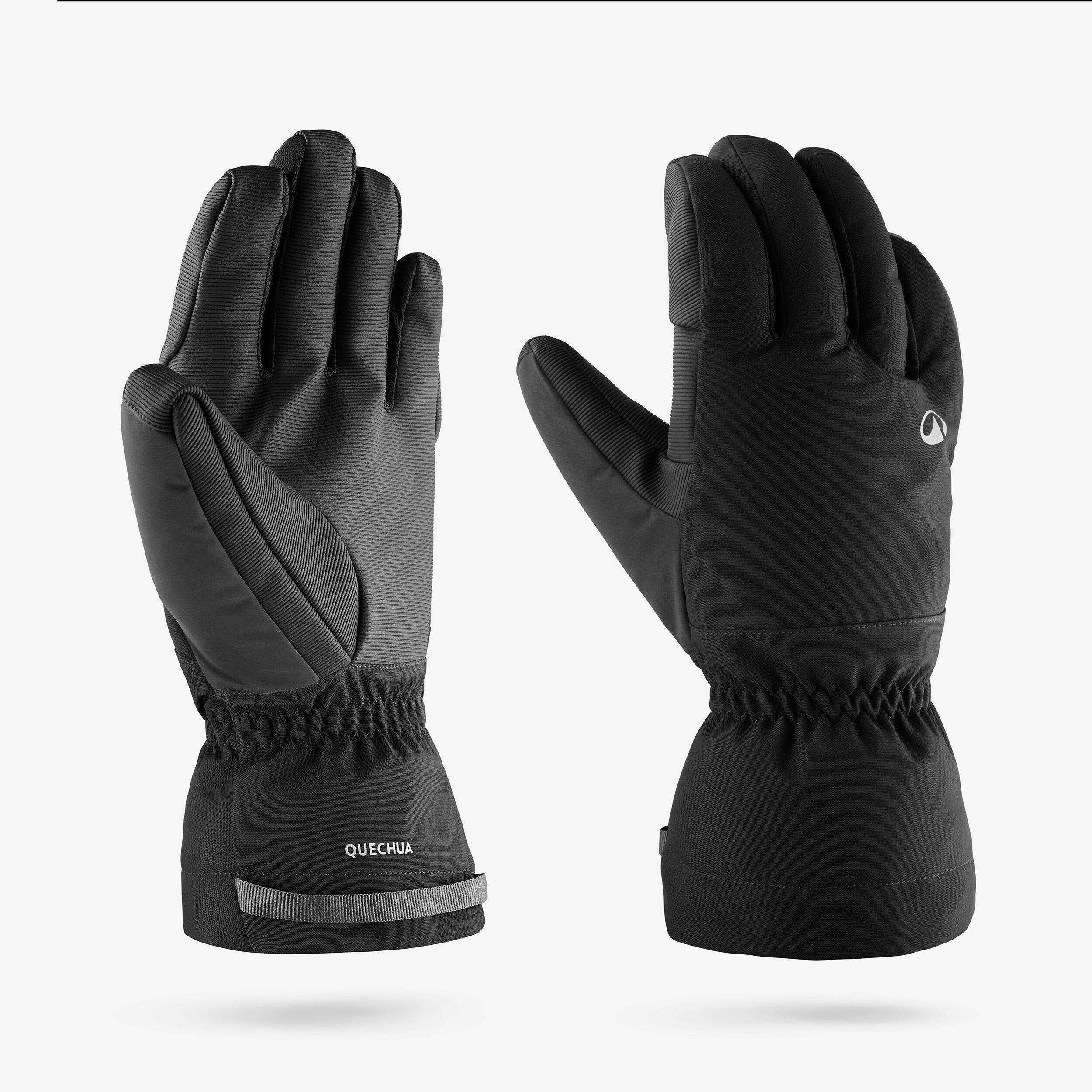 Adult warm ski gloves, GL500 - Black -  2