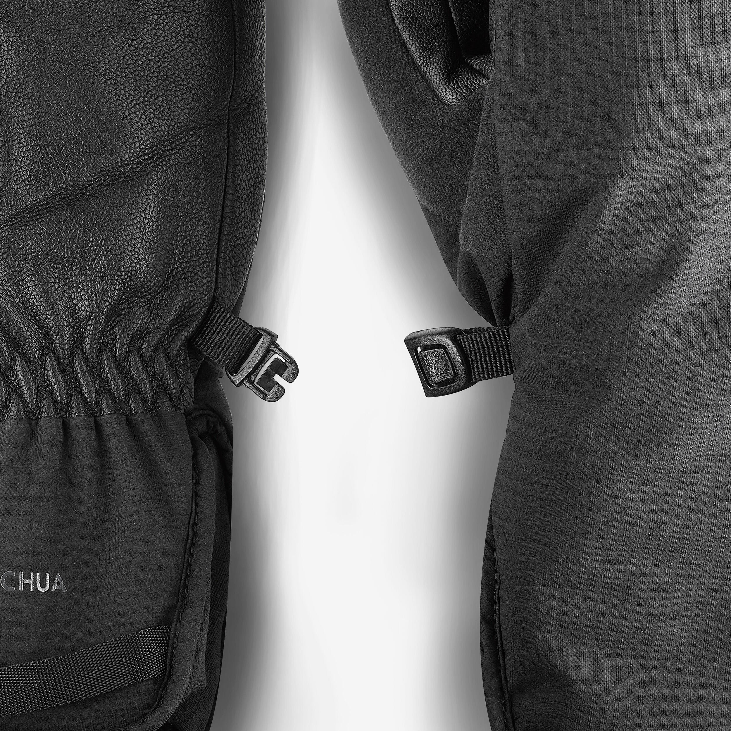 Adult warm ski mittens, SKI500 - Black