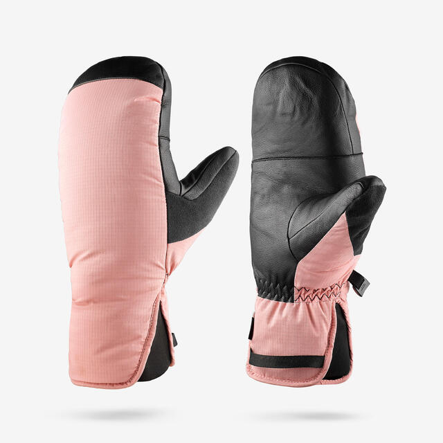Moufles de ski chaudes adulte, SKI500 rose