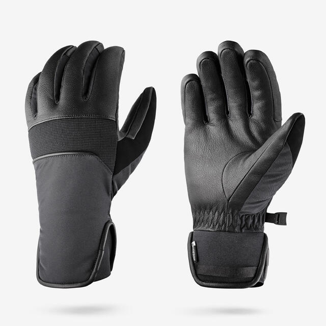 Luvas de ski flexíveis adulto, 500 sport preto