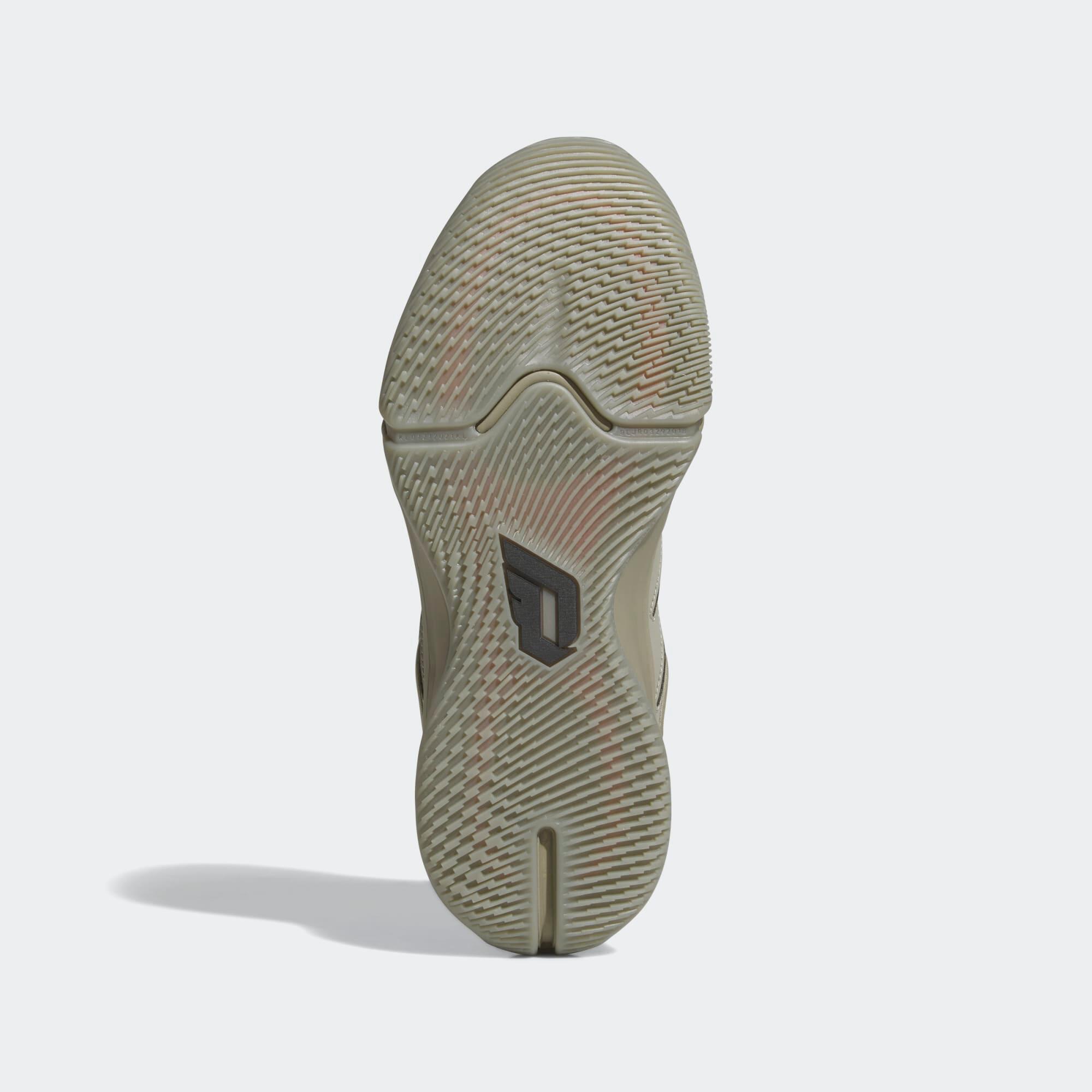 Sapatilhas de Basquetebol Adulto - Adidas Dame 9 Caqui e Laranja 5/8