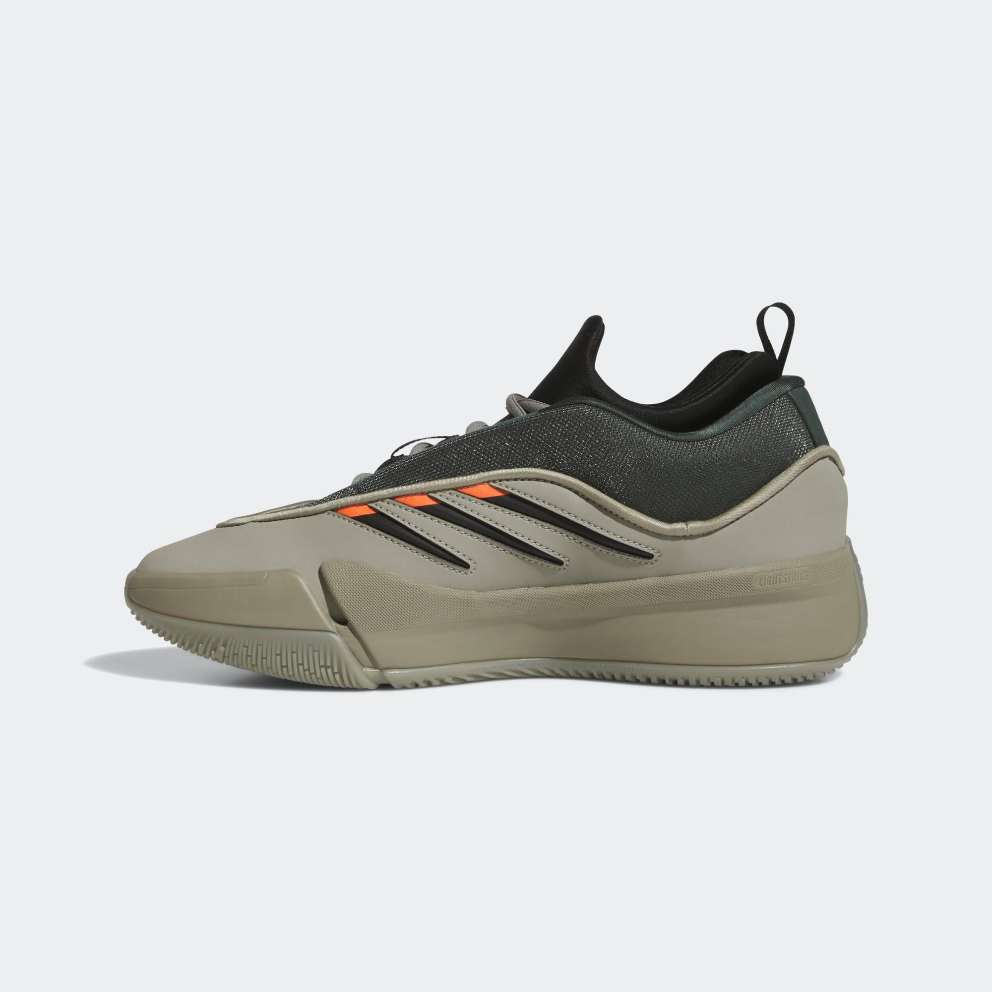 Sapatilhas de Basquetebol Adulto - Adidas Dame 9 Caqui e Laranja 8/8
