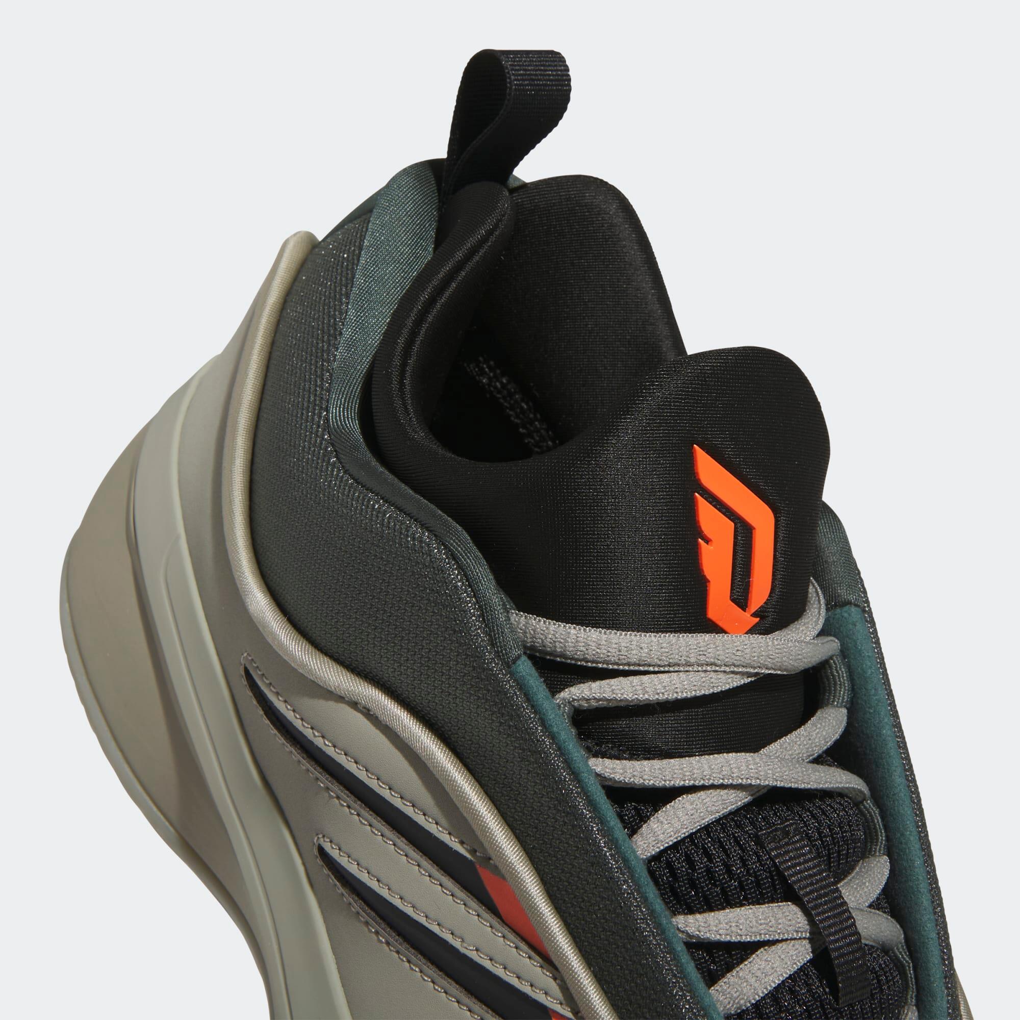 Sapatilhas de Basquetebol Adulto - Adidas Dame 9 Caqui e Laranja 6/8