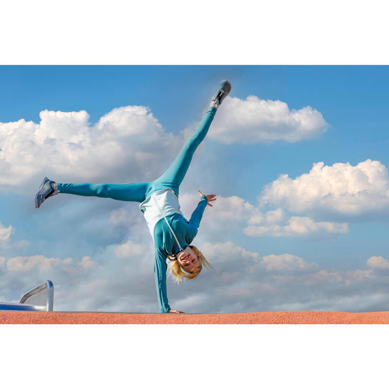 Colanți de gimnastică cu talie înaltă Albastru Fete