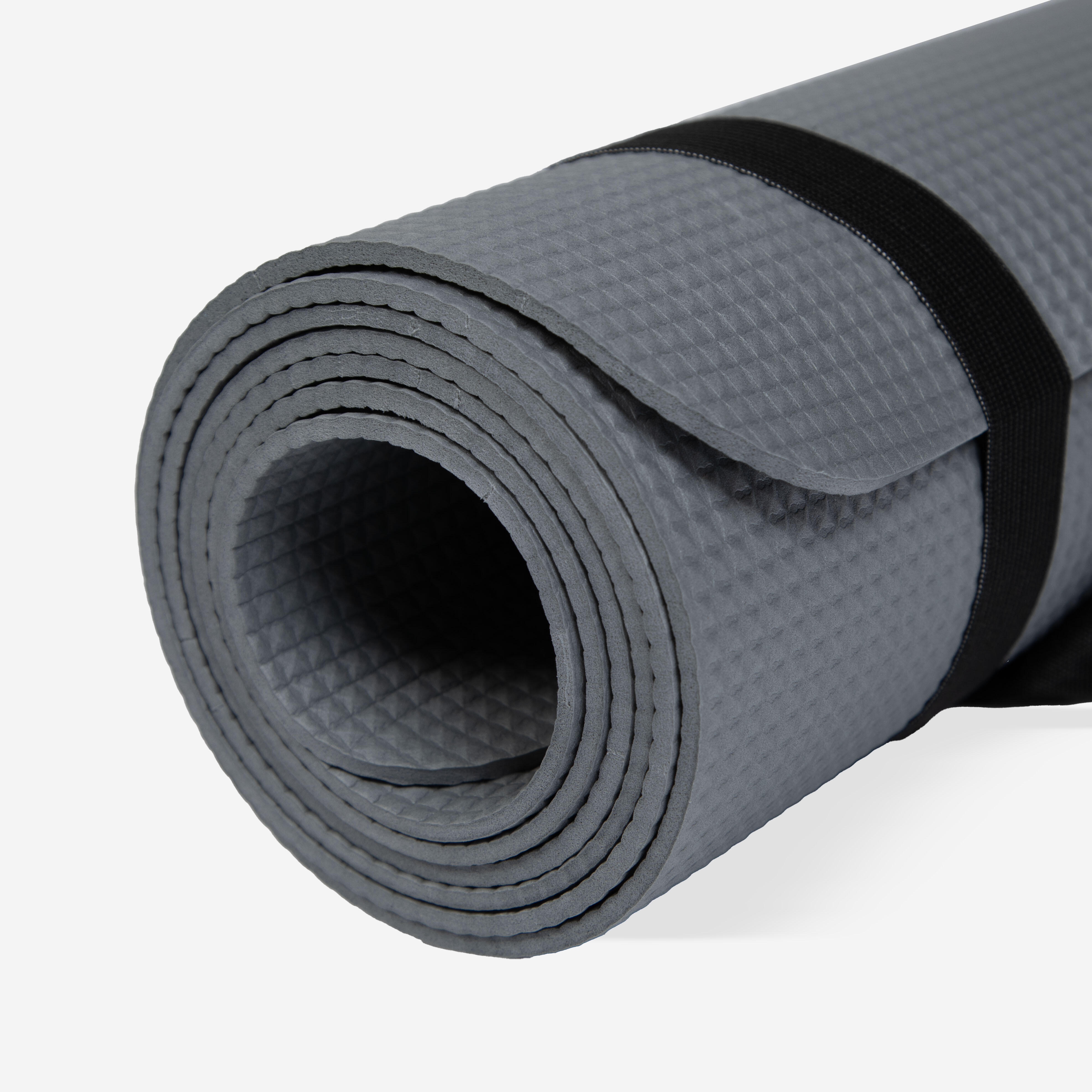 Yoga Mat 4mm Thick, Foam, 172 x 58 cm, for Beginners – Grey