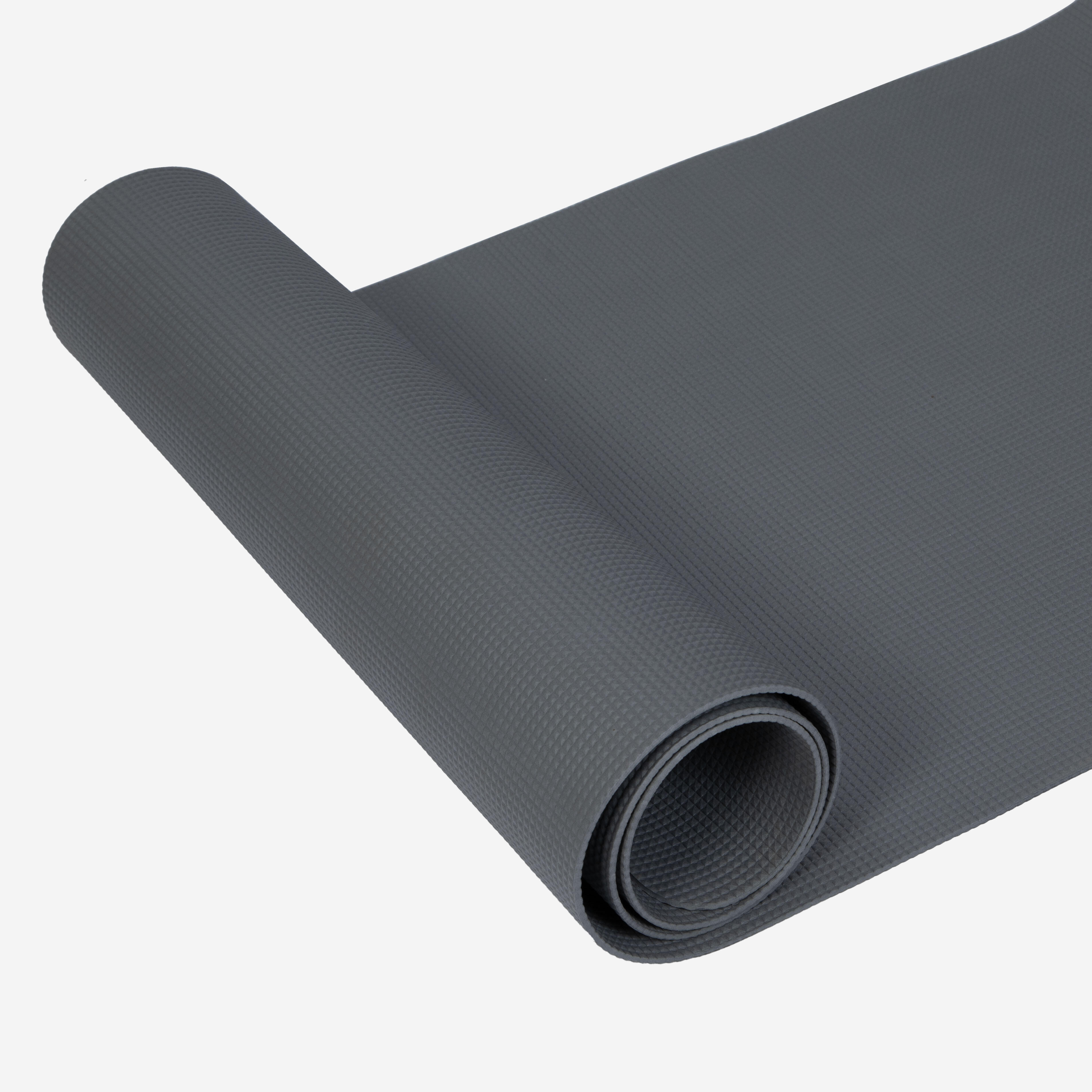 Yoga Mat 4mm Thick, Foam, 172 x 58 cm, for Beginners – Grey