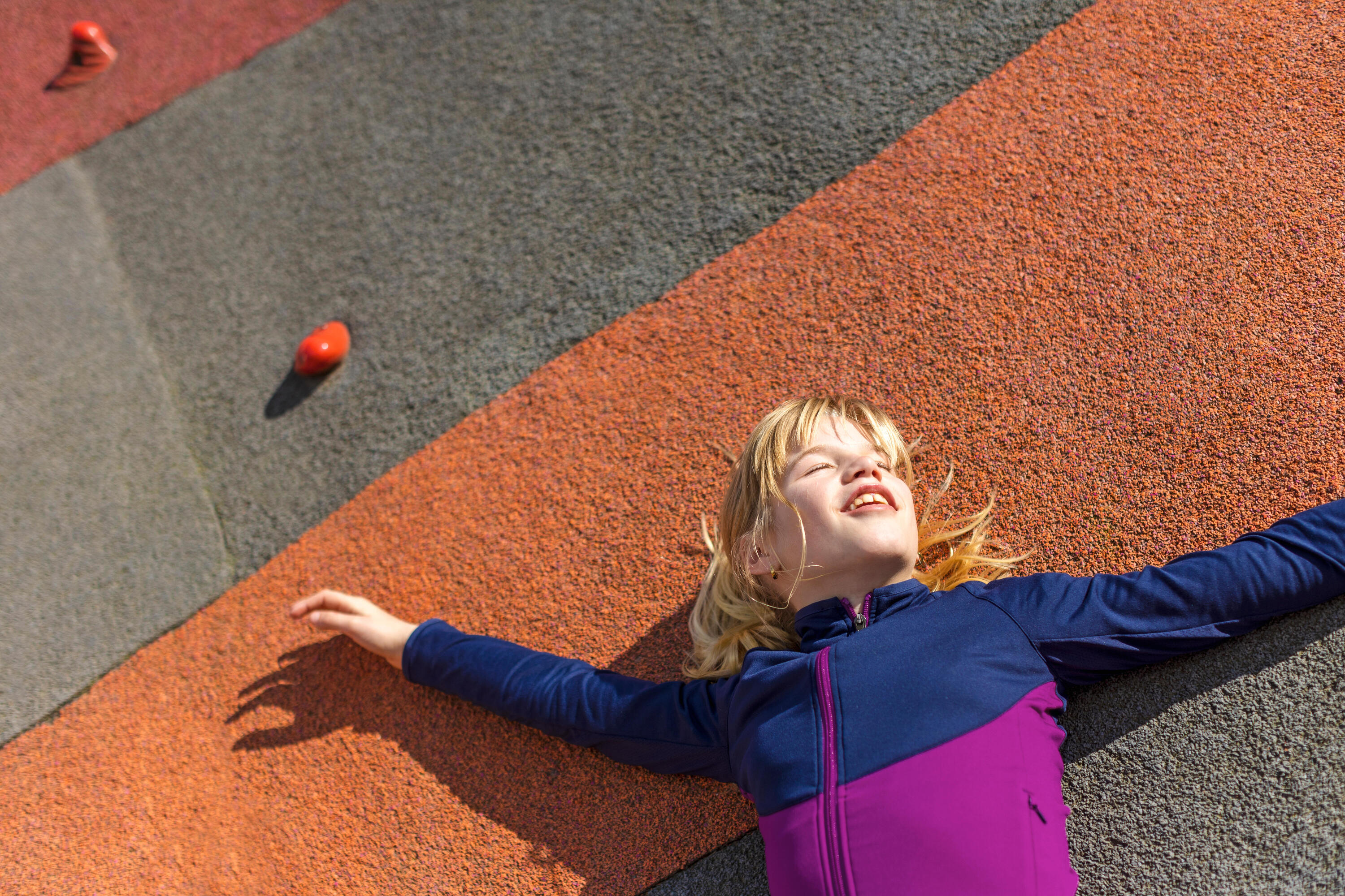 Tuta bambina ginnastica poliestere azzurro-lilla 13/14