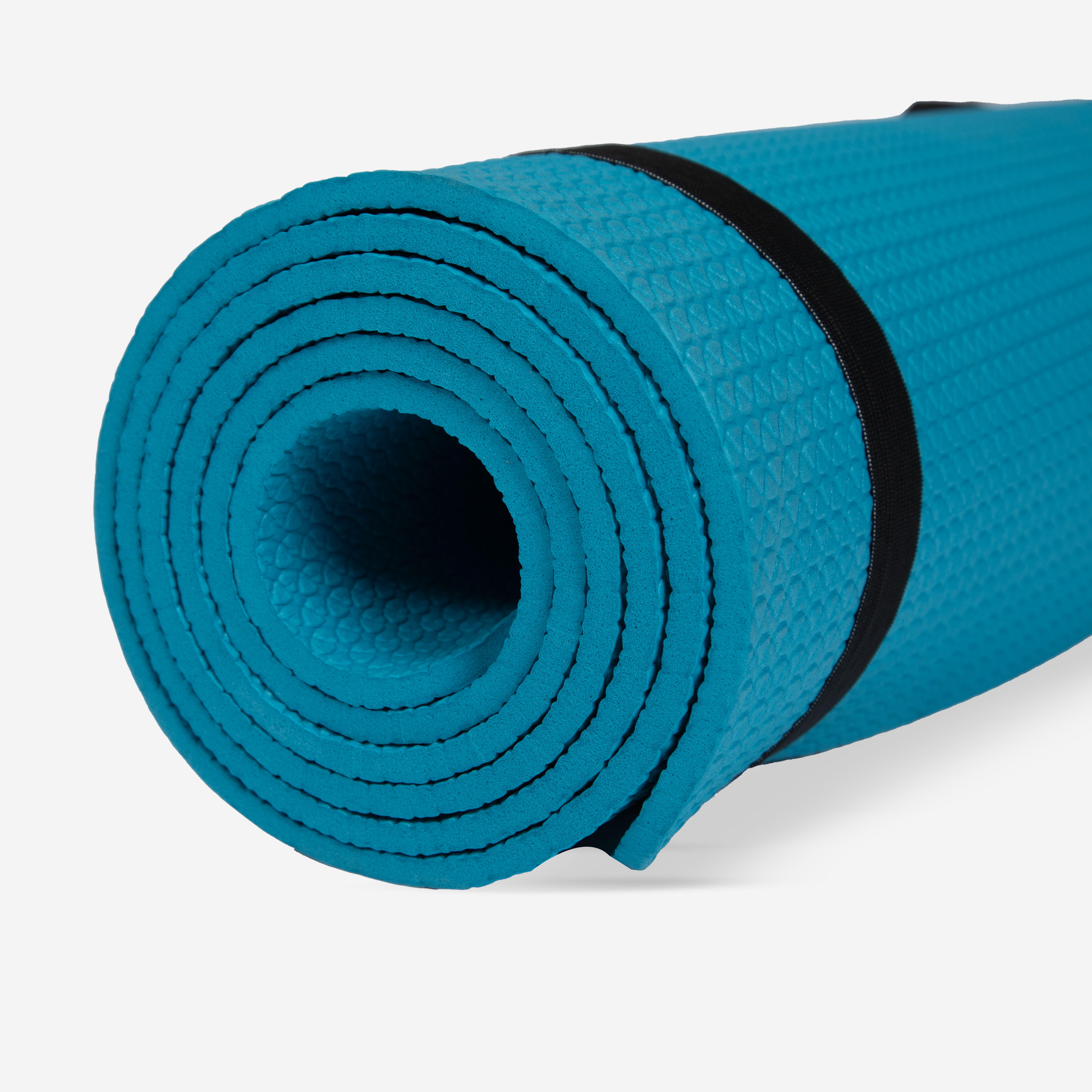 Yoga Mat 6mm Thick, 183 x 61 cm, Better Grip with Carry Strap – Blue